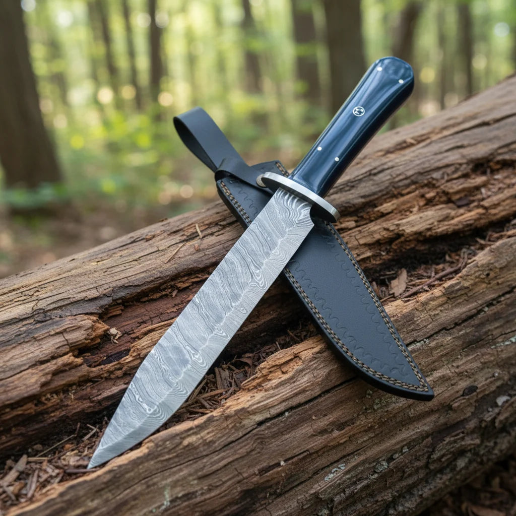 Mountain Man Damascus Bowie Knife: Unleash Your Adventure with Every Cut - RFE Marketing Ventures