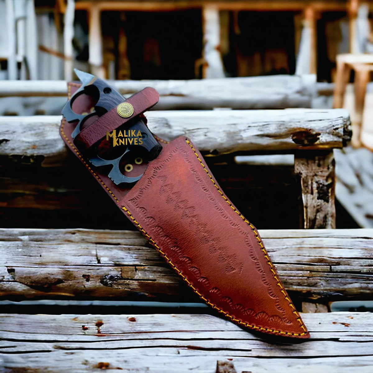 D2 Knuckle Bowie Knife – Superior Craftsmanship with Wenge Wood Handle - RFE Marketing Ventures