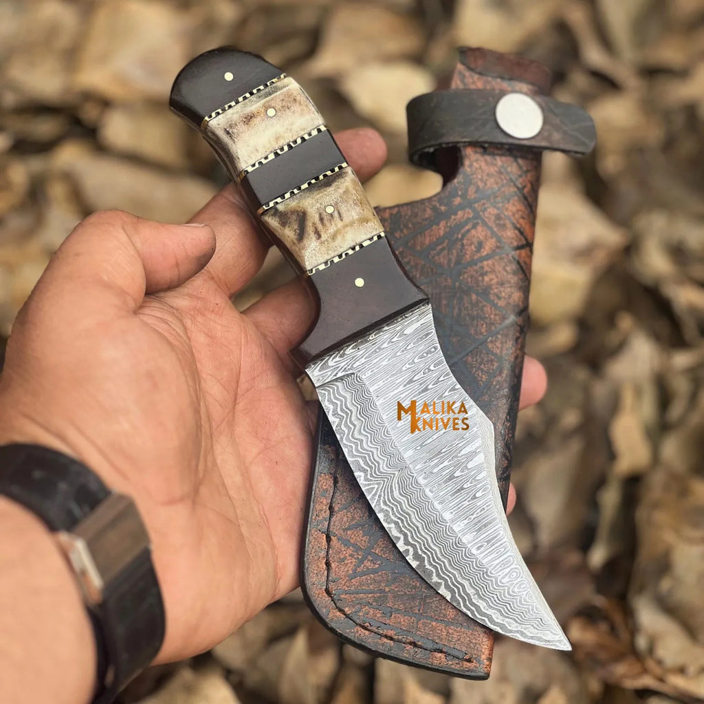 Experience Excellence with Our Damascus Stag Skinner Knife – The Ultimate Outdoor Companion - RFE Marketing Ventures
