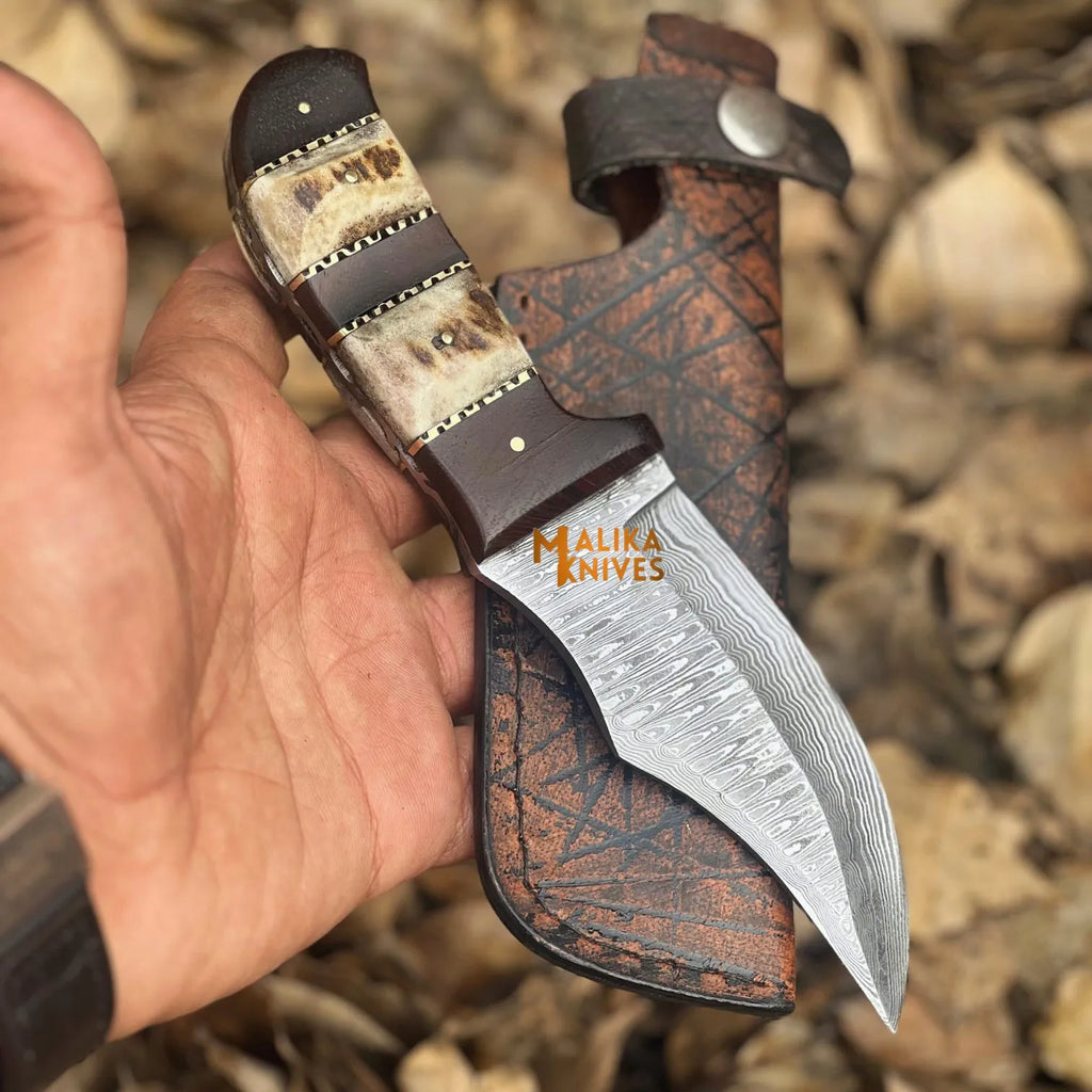 Experience Excellence with Our Damascus Stag Skinner Knife – The Ultimate Outdoor Companion - RFE Marketing Ventures
