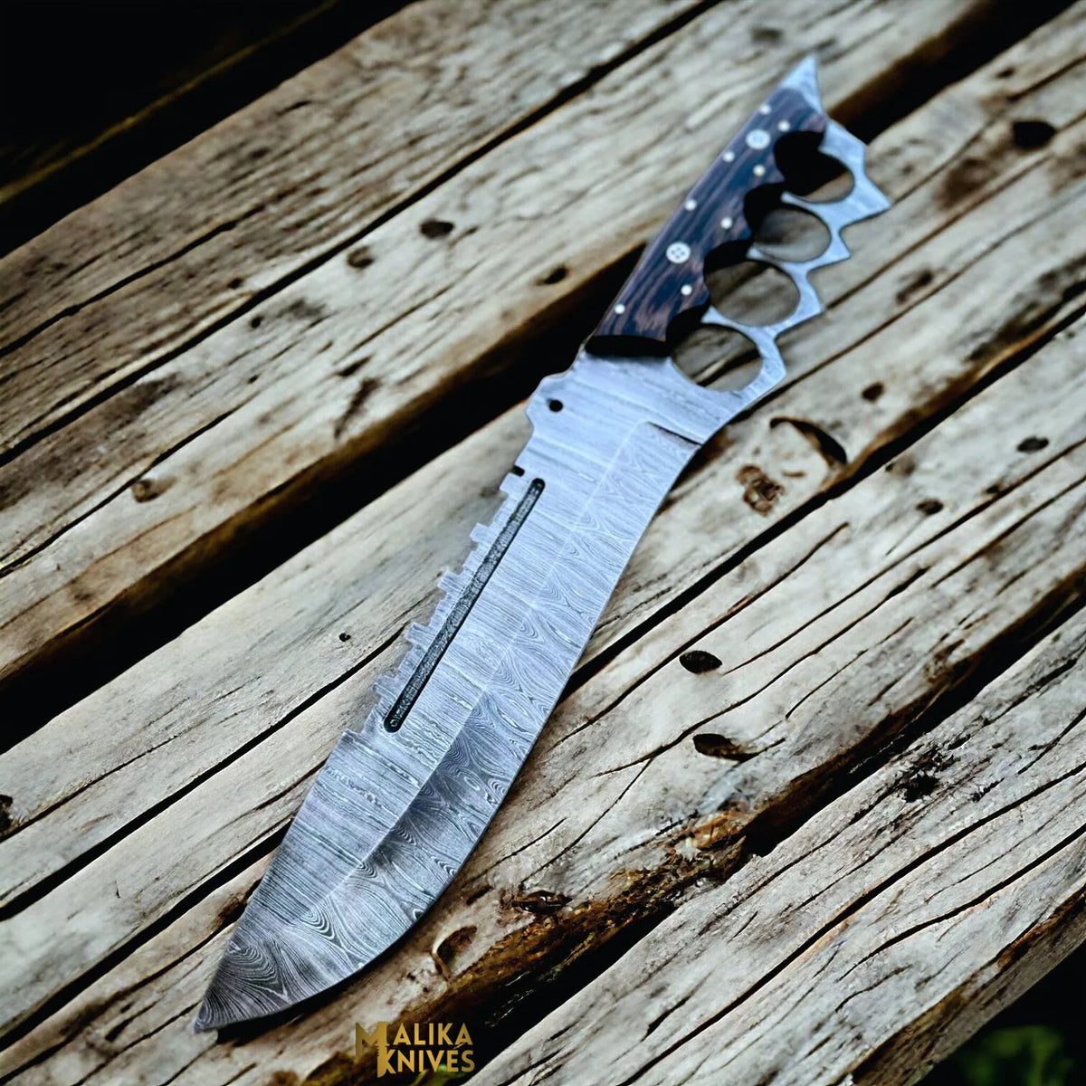 Elevate Your Craftsmanship with the Damascus Knuckle Bowie Knife - RFE Marketing Ventures