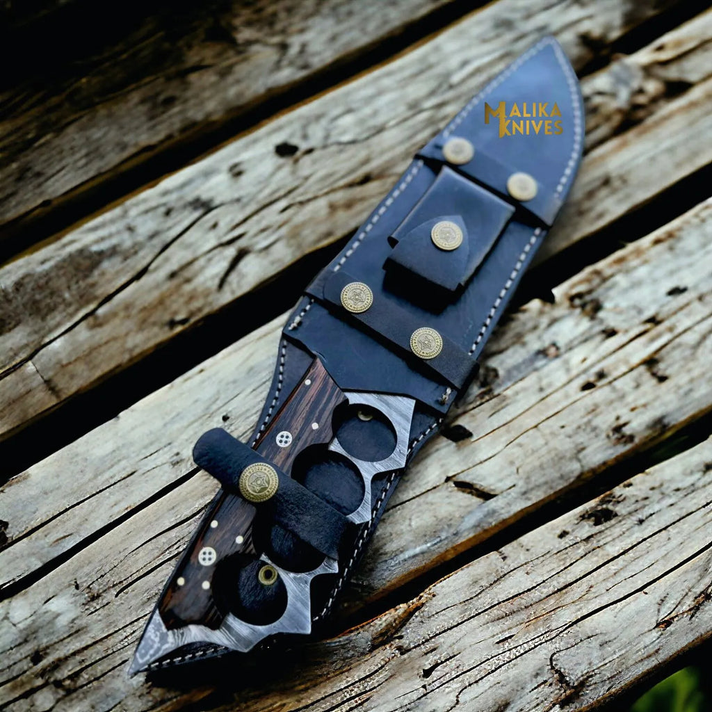 Elevate Your Craftsmanship with the Damascus Knuckle Bowie Knife - RFE Marketing Ventures