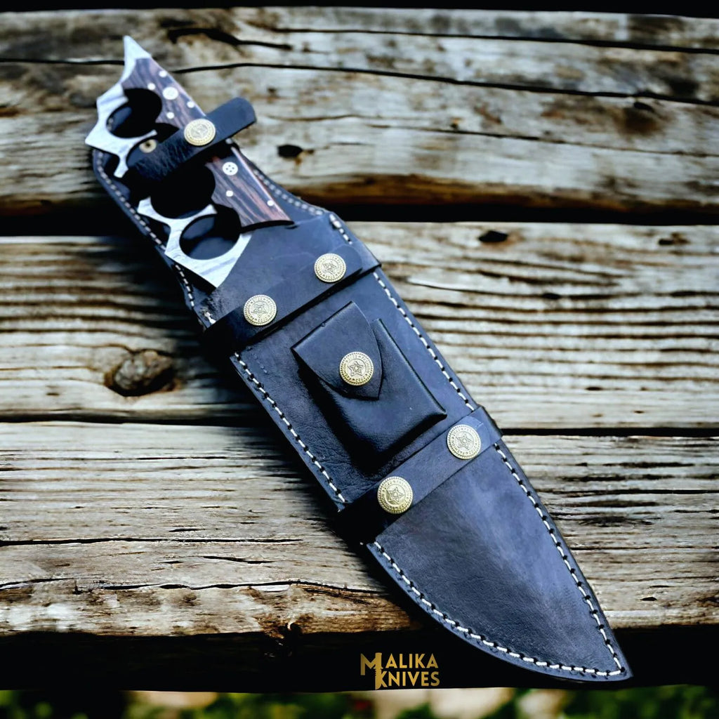 Elevate Your Craftsmanship with the Damascus Knuckle Bowie Knife - RFE Marketing Ventures