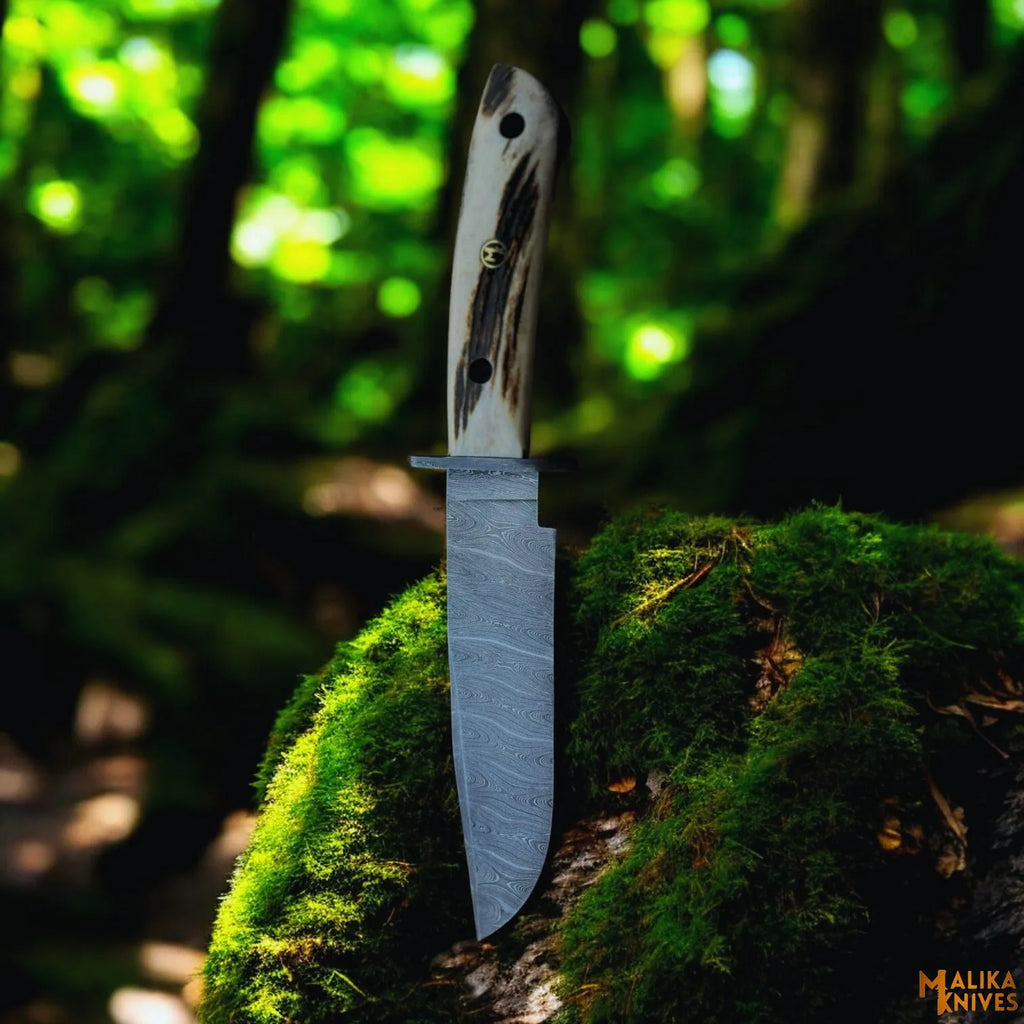 Exceptional Damascus Stag Handle Bowie Knife – Timeless Craftsmanship Meets Functionality - RFE Marketing Ventures