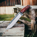 Handforged D2 Bowie Knife - Superior Strength and Control for Outdoors