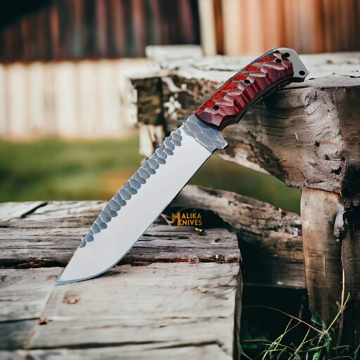 Handforged D2 Bowie Knife - Superior Strength and Control for Outdoors - RFE Marketing Ventures