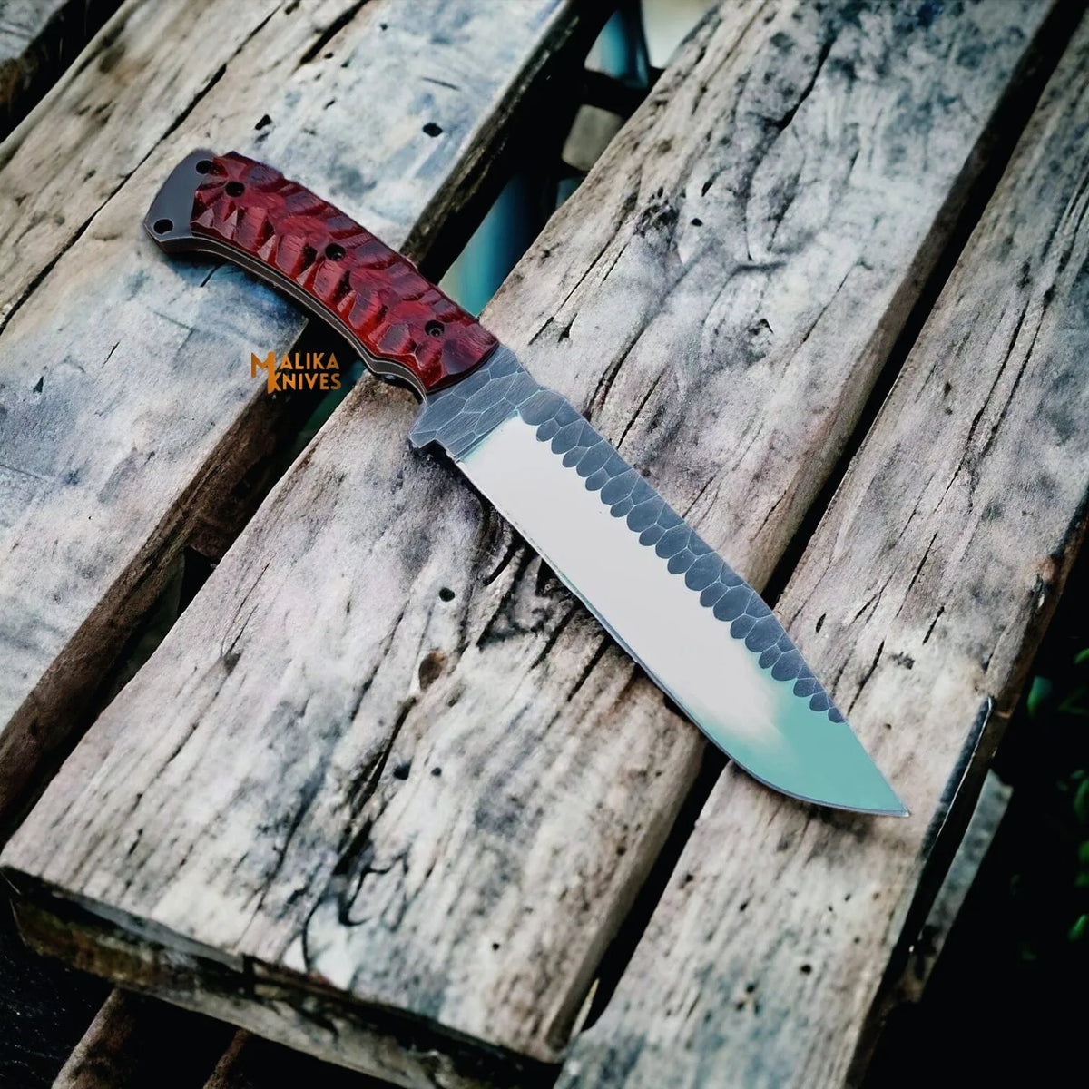 Handforged D2 Bowie Knife - Superior Strength and Control for Outdoors - RFE Marketing Ventures