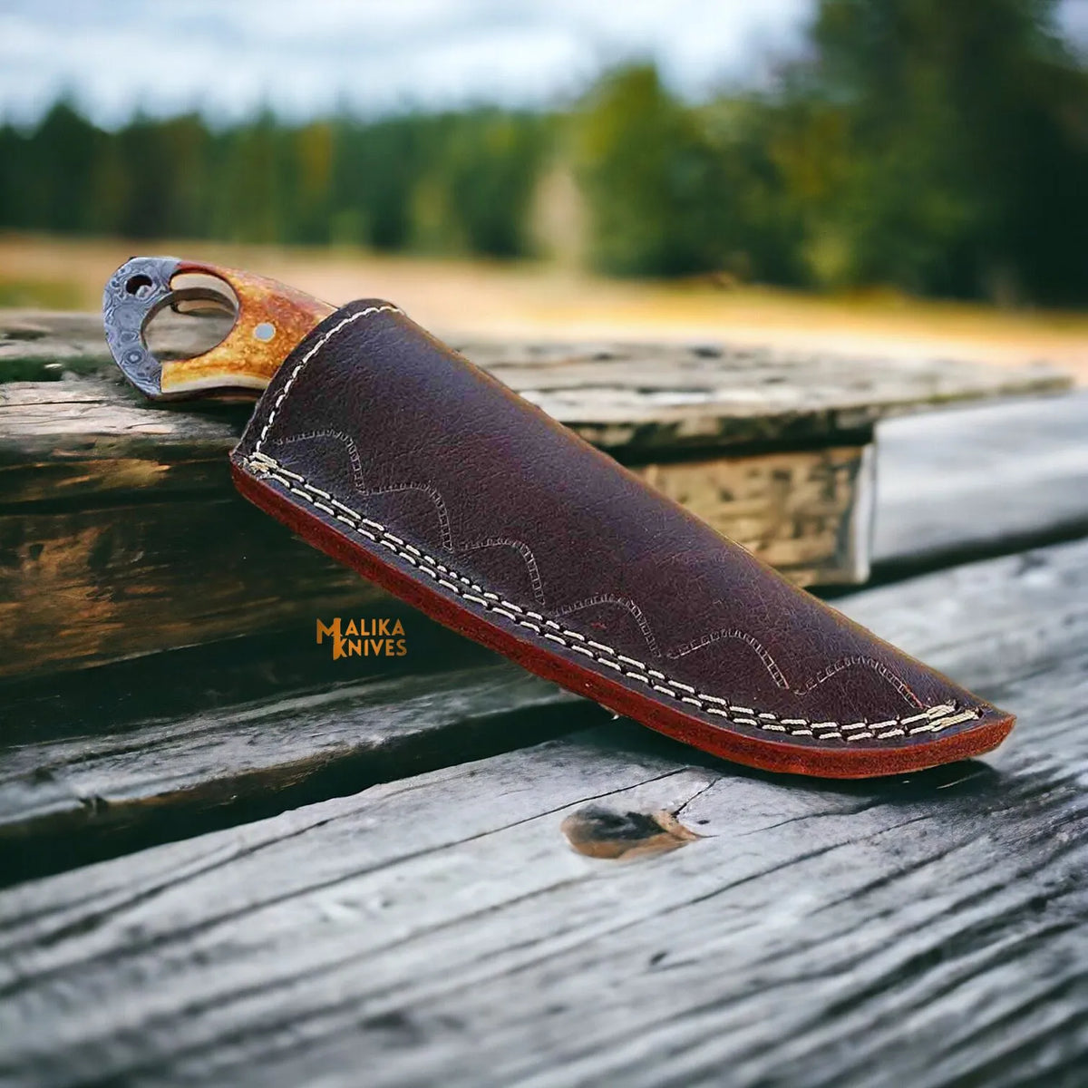 Crafted Excellence: Ringtail Damascus Hunting Knife for Ultimate Performance - RFE Marketing Ventures