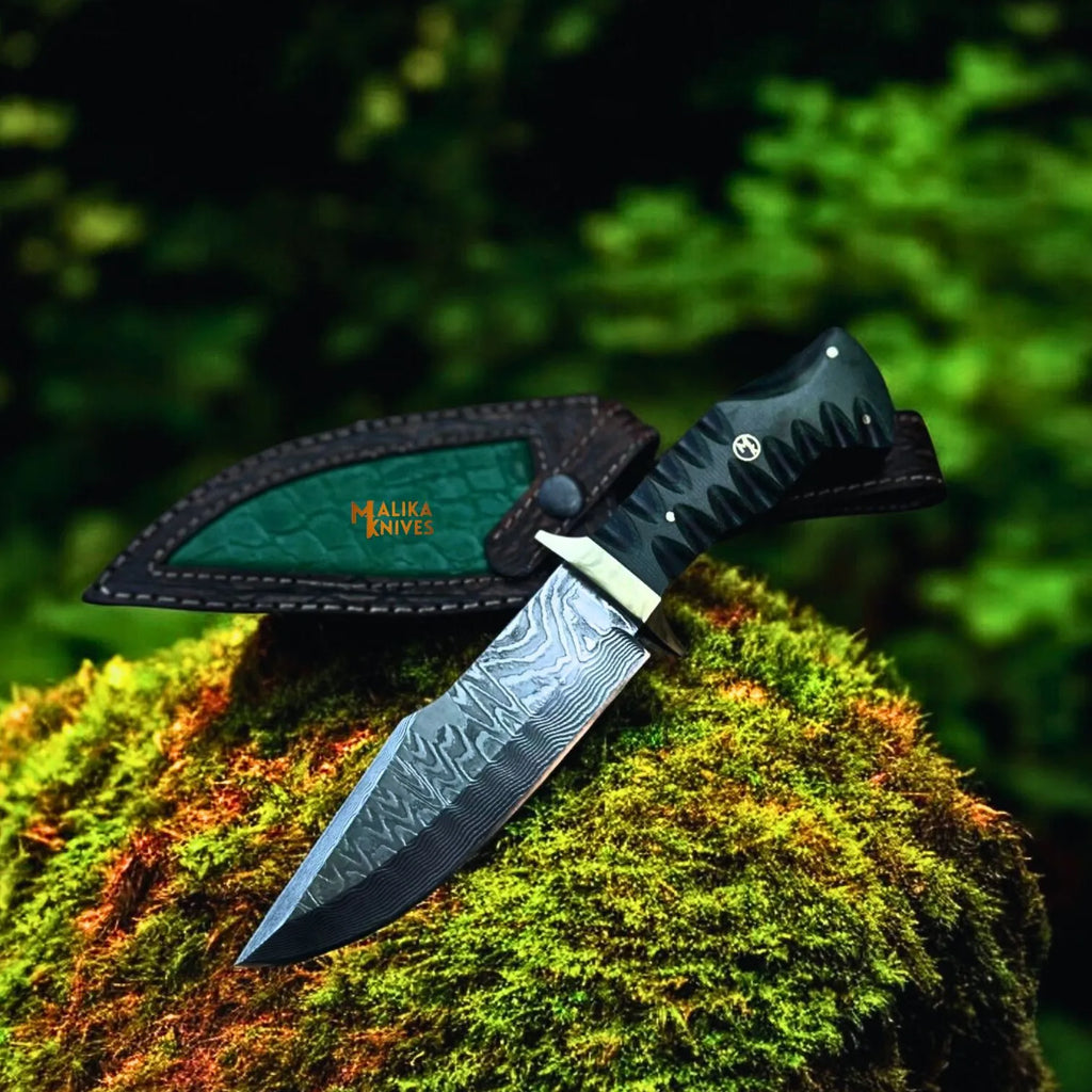 Experience Unmatched Performance with Our Damascus Bowie Hunting Knife - RFE Marketing Ventures