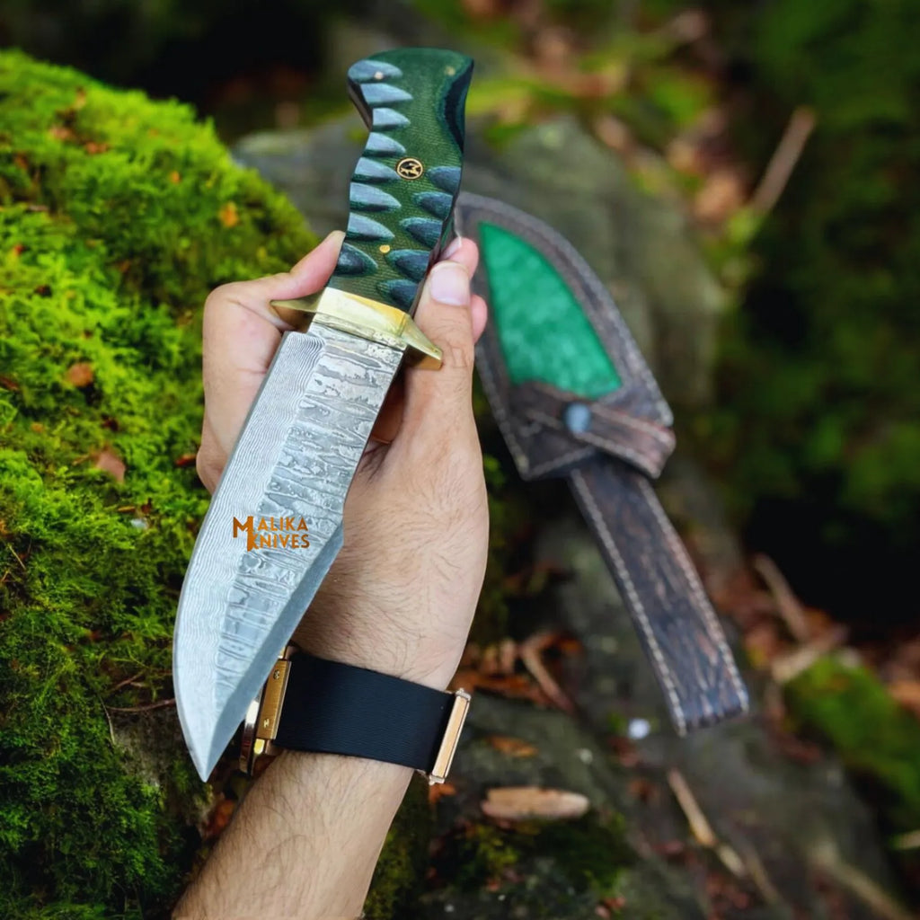 Experience Unmatched Performance with Our Damascus Bowie Hunting Knife - RFE Marketing Ventures