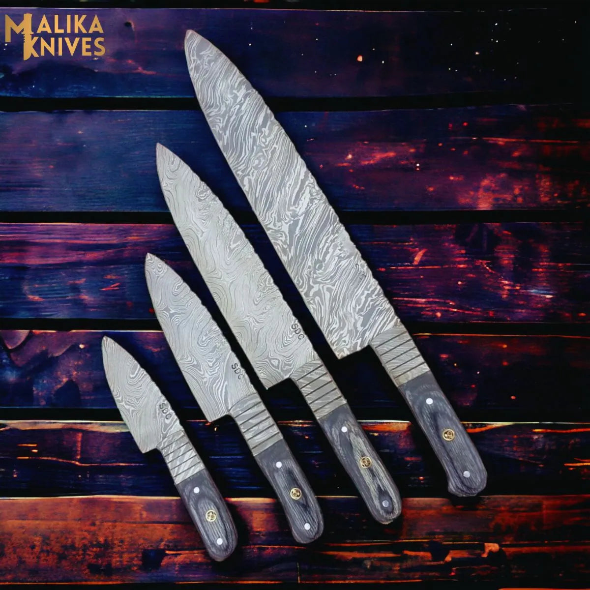 Elevate Your Culinary Skills with Our Premium Damascus Kitchen Knife Set - RFE Marketing Ventures