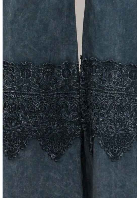 Stand Out Cropped Flare Pants with Crochet Detail for Unique Style Made in USA