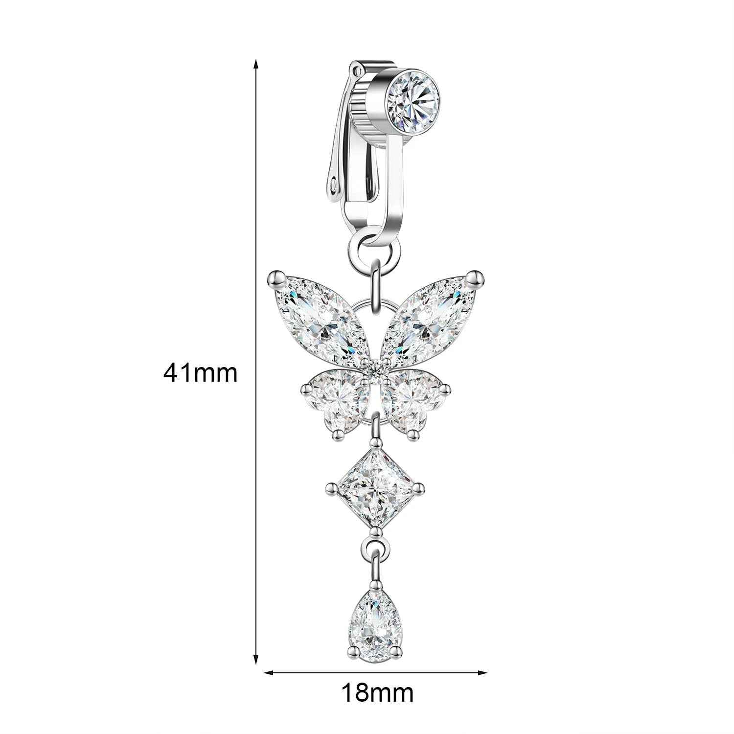 Clip-On Belly Button Piercing for Effortless Style and Comfort