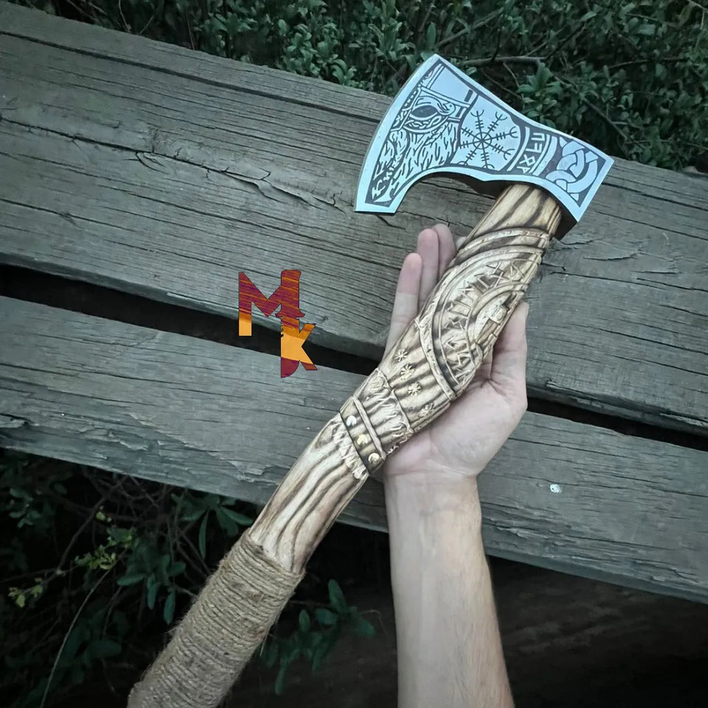 Unleash Your Inner Warrior with the Helm of Awe: Premium Viking Battle Axe - RFE Marketing Ventures