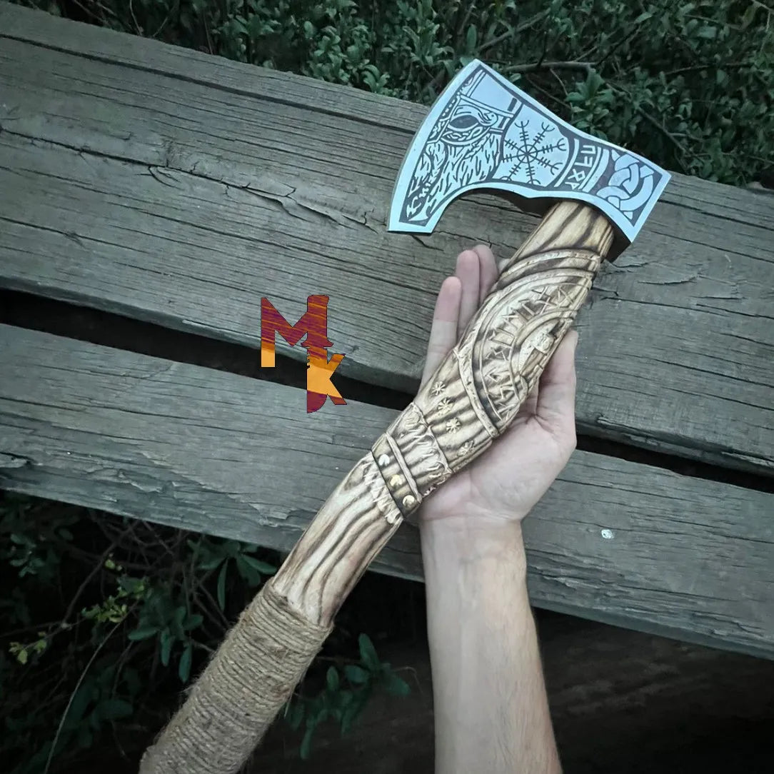 Unleash Your Inner Warrior with the Helm of Awe: Premium Viking Battle Axe - RFE Marketing Ventures