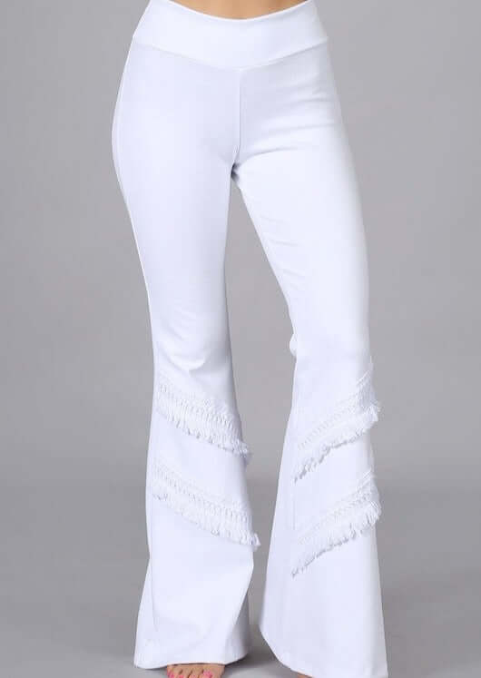 Fit and Flare Fringe Pants - Stylish USA-Made Fashion