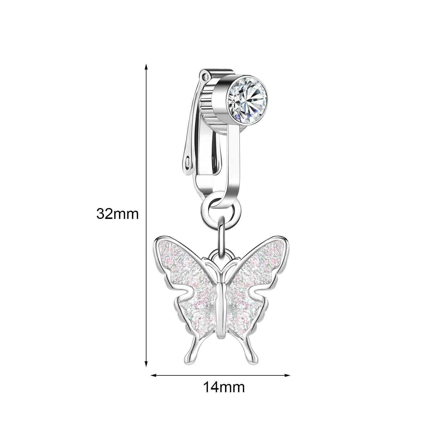 Clip-On Belly Button Piercing for Effortless Style and Comfort