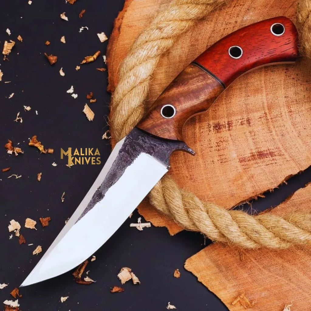 D2 Hunting Knife with Rose-Pakka Wood: Precision Meets Durability - RFE Marketing Ventures