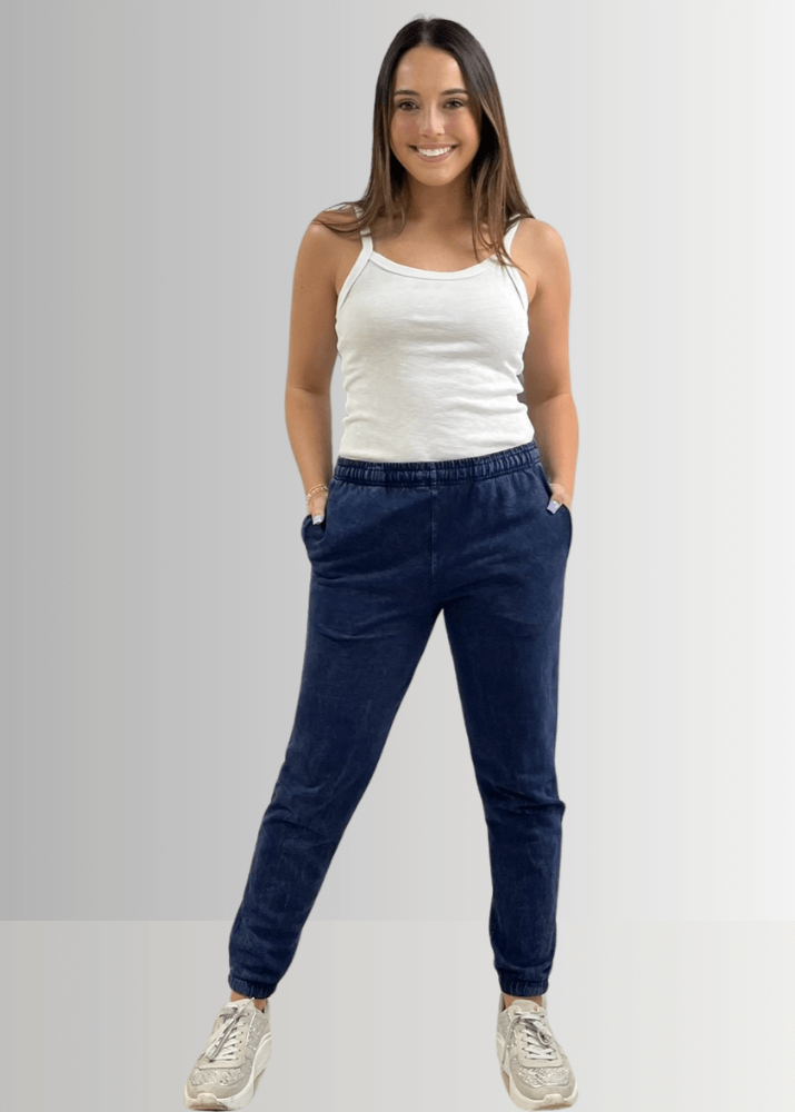 All Day French Terry Pocket Dark Denim Joggers