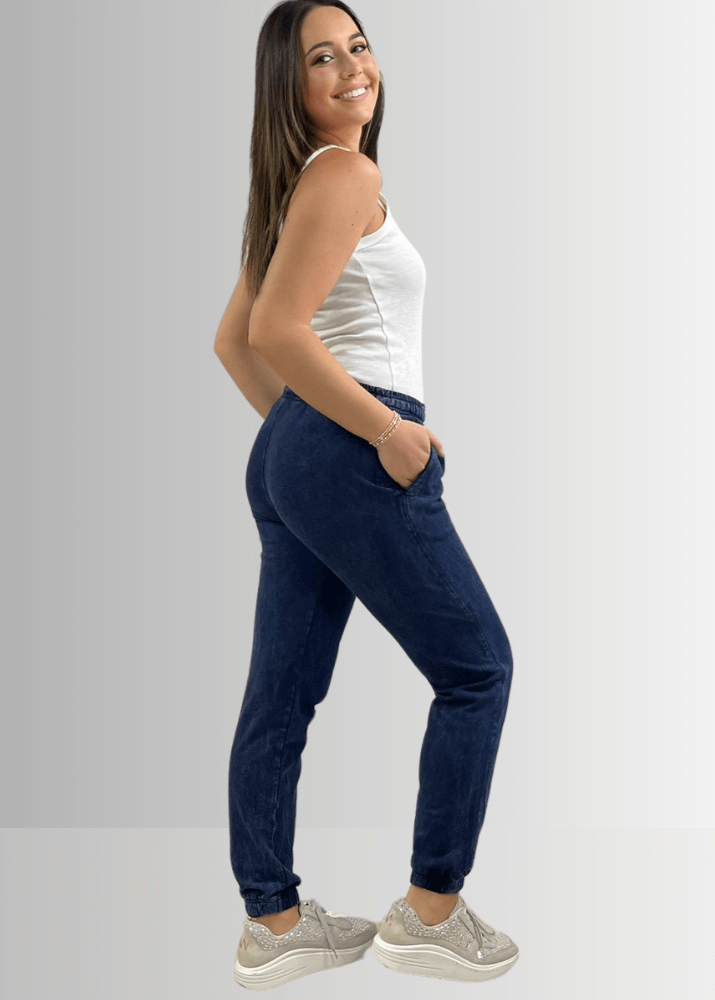 All Day French Terry Pocket Dark Denim Joggers