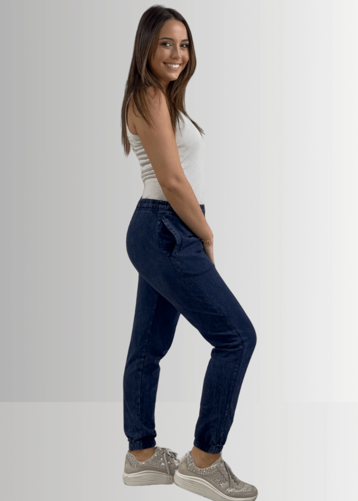All Day French Terry Joggers Black - Stylish Pocket Joggers for Comfort