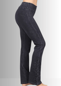 Mineral Washed Bootcut Jeggings with Crochet Detail - RFE Marketing Ventures