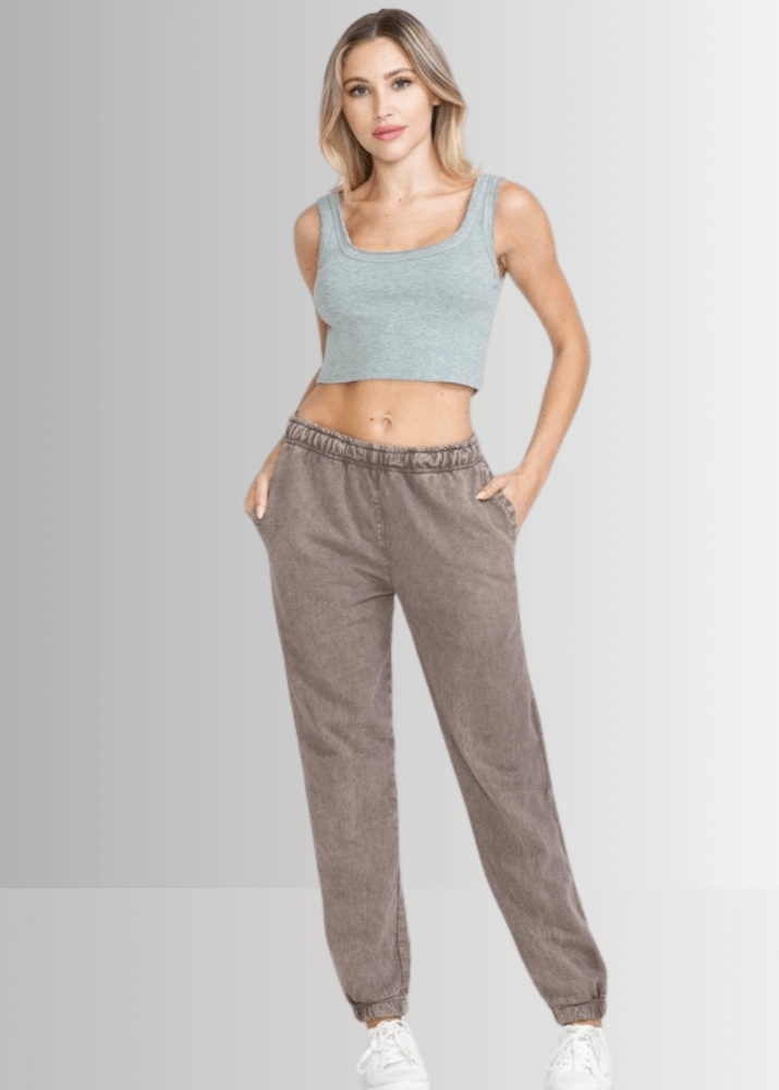 All Day French Terry Desert Taupe Joggers with Pockets