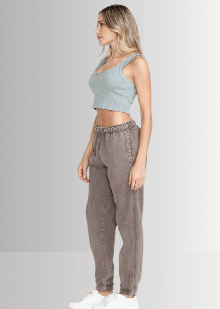 All Day French Terry Desert Taupe Joggers with Pockets