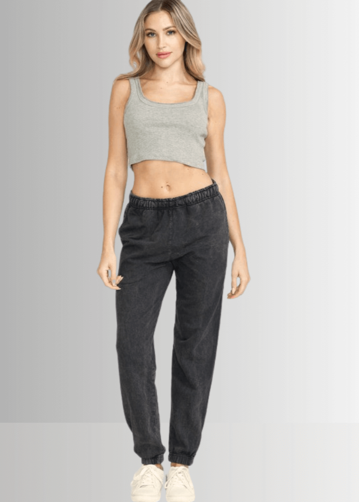All Day French Terry Pocket Joggers in Dark Ash Grey