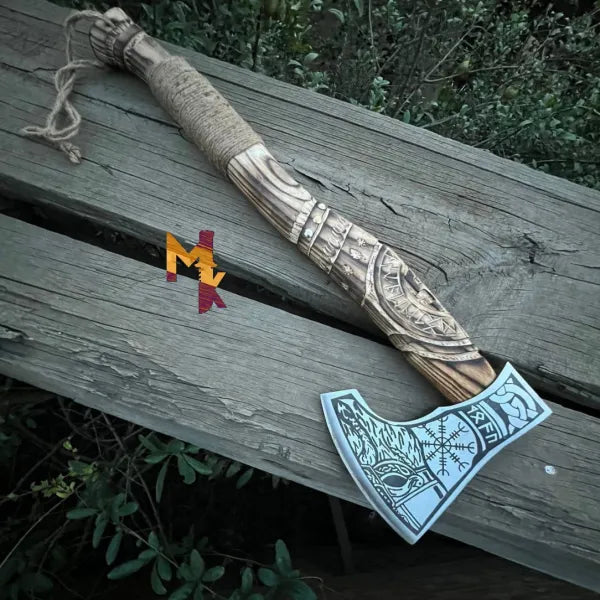 Unleash Your Inner Warrior with the Helm of Awe: Premium Viking Battle Axe - RFE Marketing Ventures