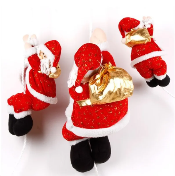 Charming Climbing Santa Decoration for a Joyful Christmas Scene
