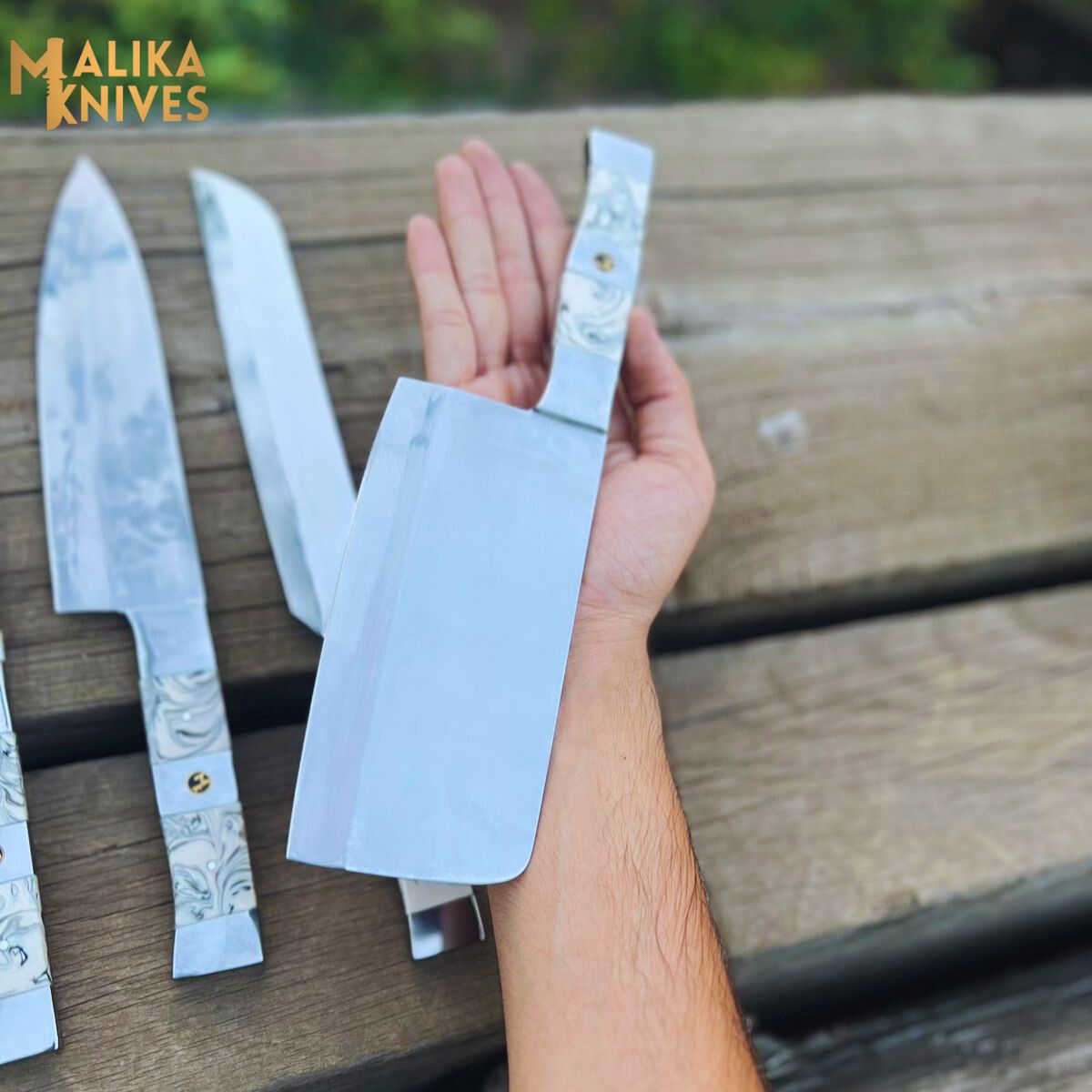 Experience Culinary Excellence with the Malika Kitchen Knife Set: Premium Black & White Collection - RFE Marketing Ventures