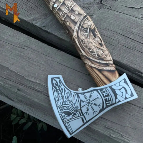 Unleash Your Inner Warrior with the Helm of Awe: Premium Viking Battle Axe - RFE Marketing Ventures