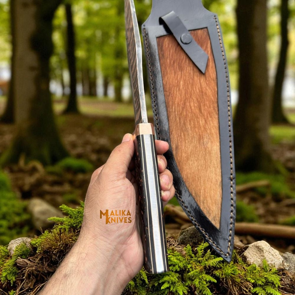 Exquisite Copper Damascus Bowie Knife – A Masterpiece for Collectors and Adventurers - RFE Marketing Ventures
