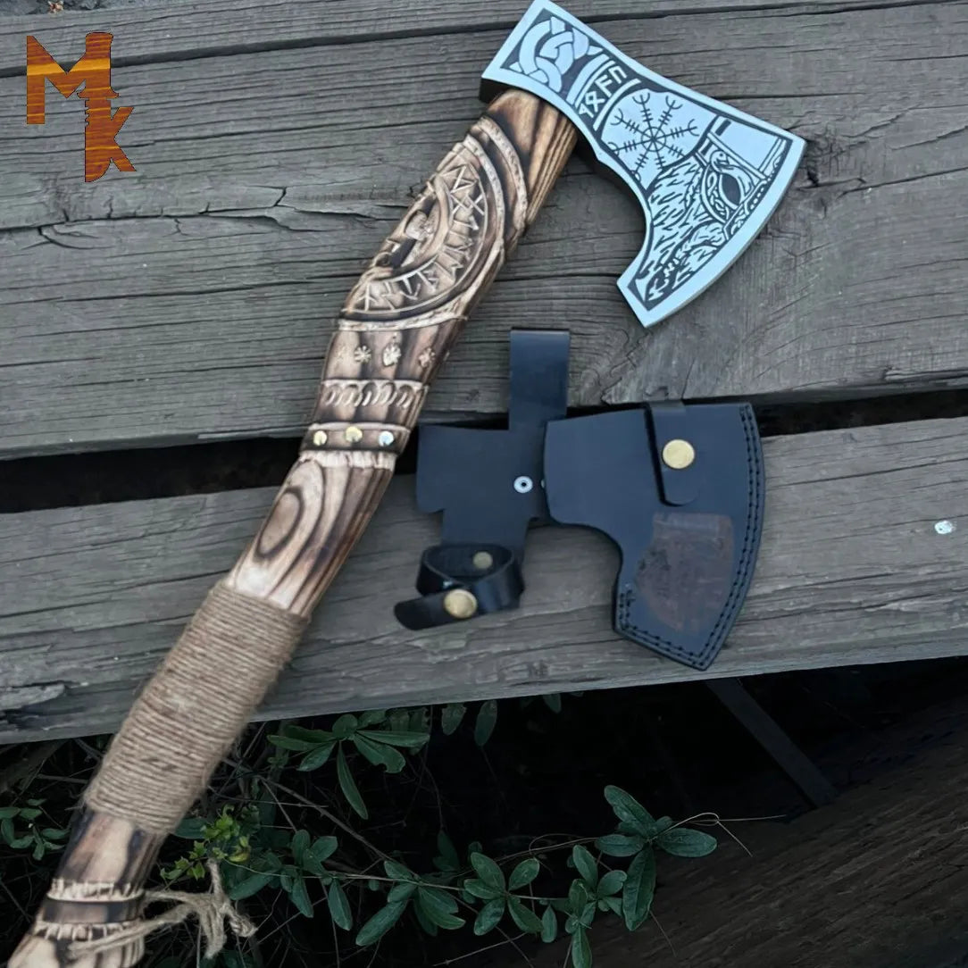 Unleash Your Inner Warrior with the Helm of Awe: Premium Viking Battle Axe - RFE Marketing Ventures