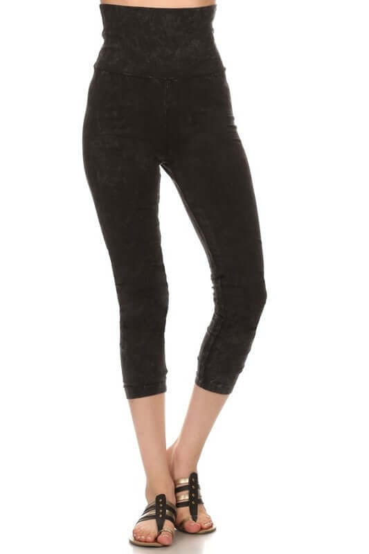 Easy Fit American Cotton Capri Leggings Made in USA for Comfortable Wear