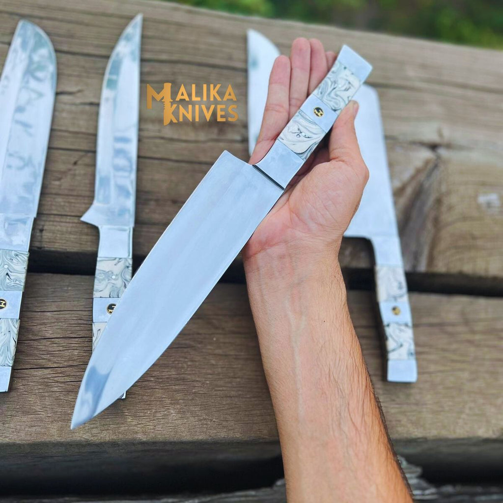 Experience Culinary Excellence with the Malika Kitchen Knife Set: Premium Black & White Collection - RFE Marketing Ventures