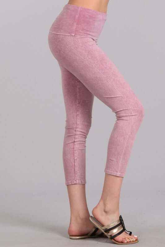 Easy Fit American Cotton Capri Leggings Made in USA for Comfortable Wear