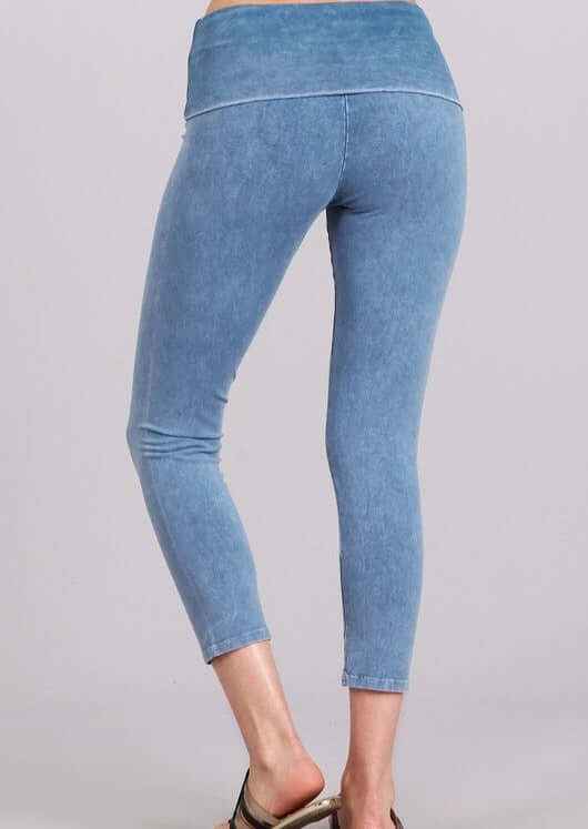 Easy Fit American Cotton Capri Leggings Made in USA for Comfortable Wear