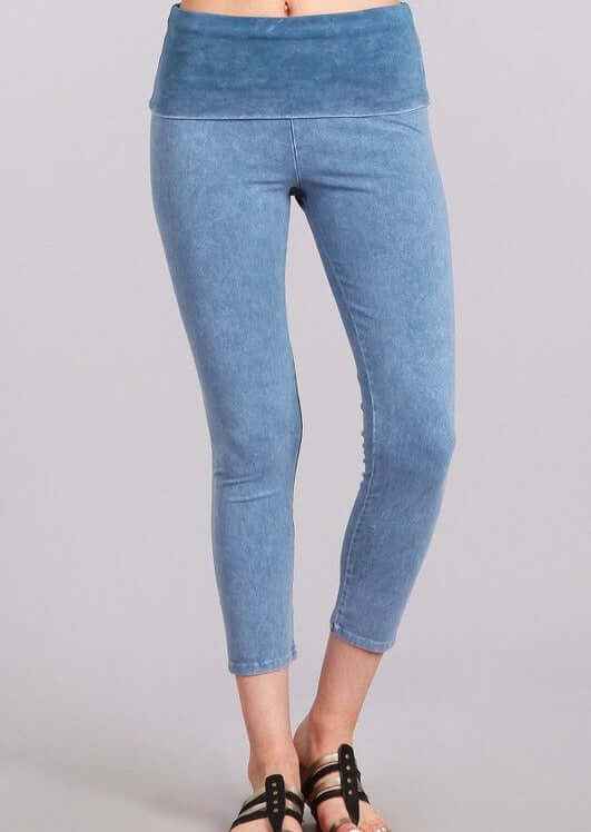 Easy Fit American Cotton Capri Leggings Made in USA for Comfortable Wear