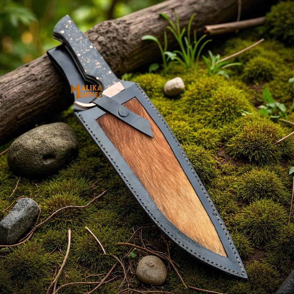 Exquisite Copper Damascus Bowie Knife – A Masterpiece for Collectors and Adventurers - RFE Marketing Ventures