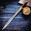 Experience Timeless Elegance with the Damascus Kingslayer Arming Sword