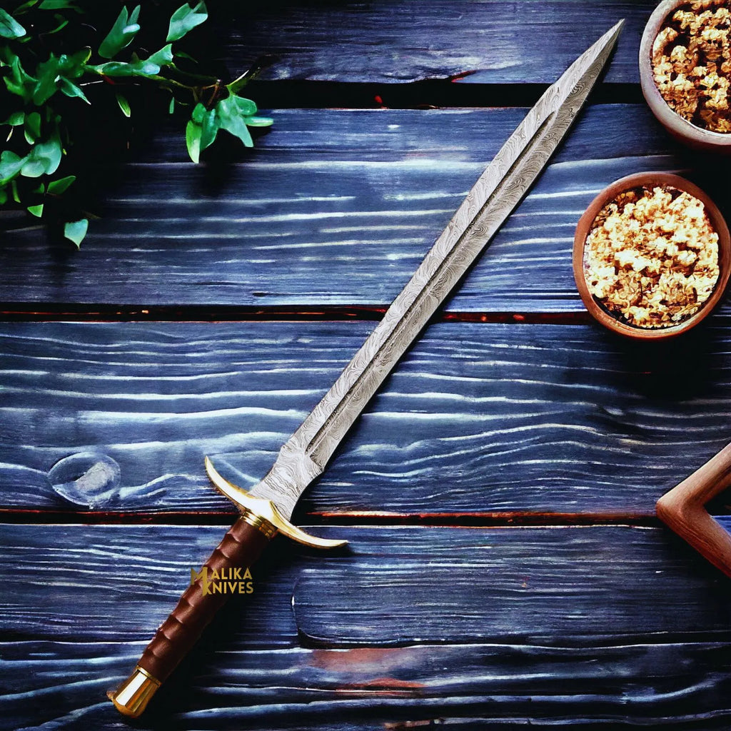 Experience Timeless Elegance with the Damascus Kingslayer Arming Sword - RFE Marketing Ventures