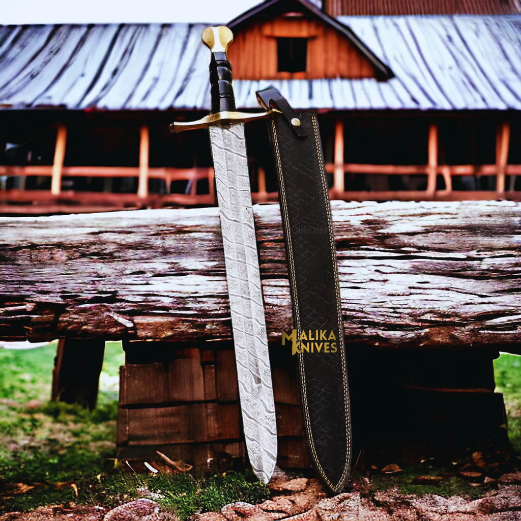 Damascus Battle Arming Sword - A Masterpiece of Craftsmanship and Elegance - RFE Marketing Ventures