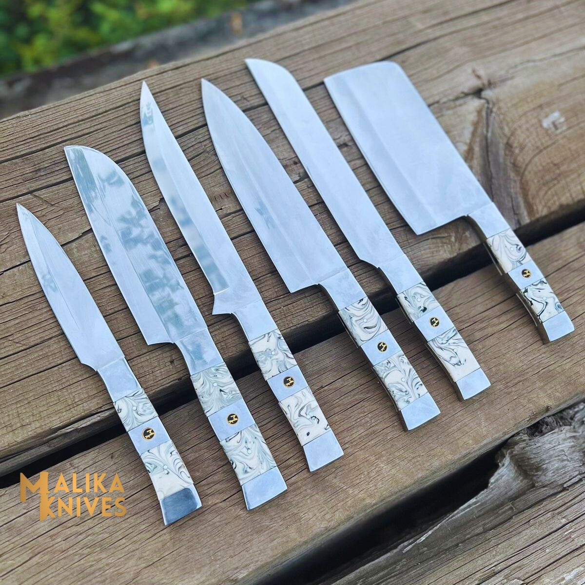 Experience Culinary Excellence with the Malika Kitchen Knife Set: Premium Black & White Collection - RFE Marketing Ventures