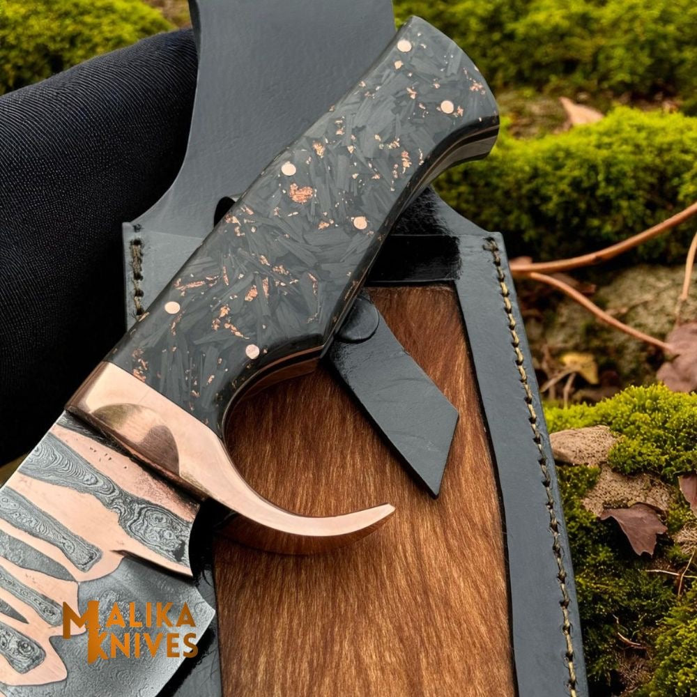 Exquisite Copper Damascus Bowie Knife – A Masterpiece for Collectors and Adventurers - RFE Marketing Ventures