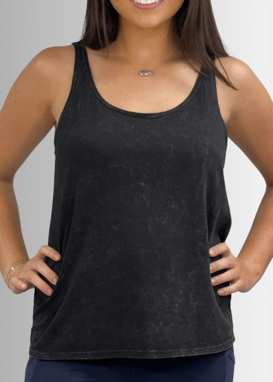 Twenty Four Seven Vintage Black Cotton Tank Top