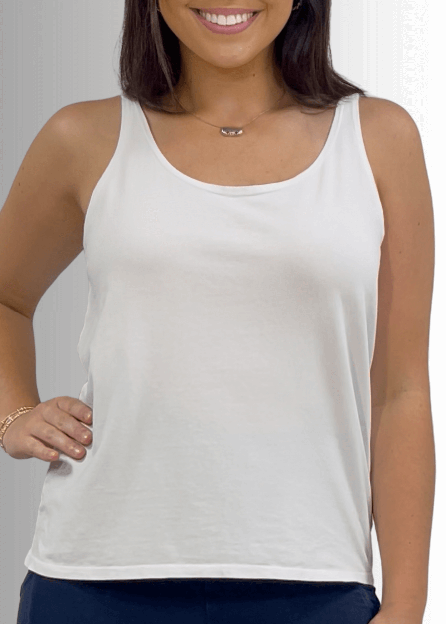 Twenty Four Seven Cotton Tank Top White