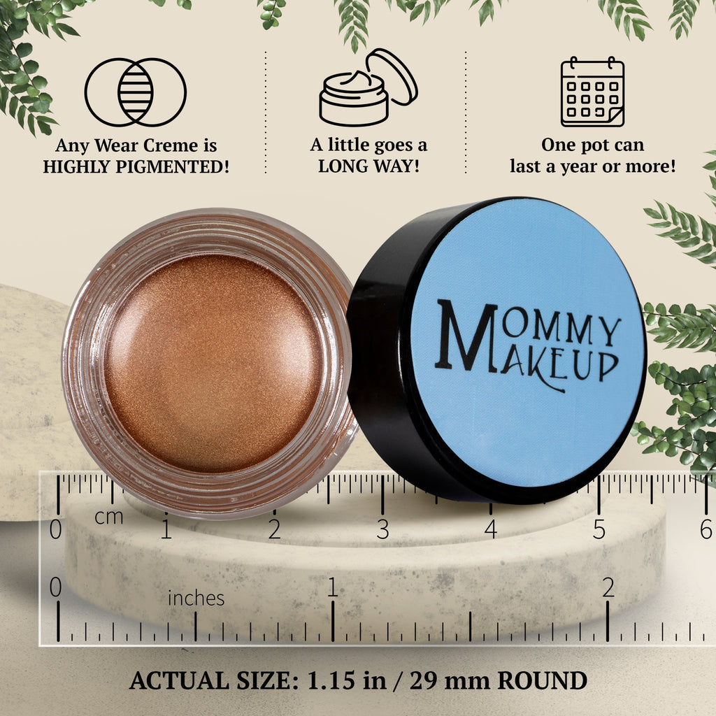 Golden Caramel Any Wear Creme - A Waterproof Multi-tasking creme to powder product for eyes, cheeks & lips. Can be worn anywhere - RFE Marketing Ventures