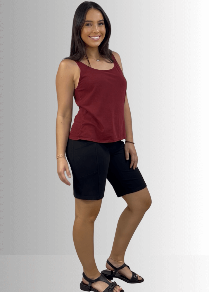 Twenty Four Seven Burnt Red Clay Cotton Tank